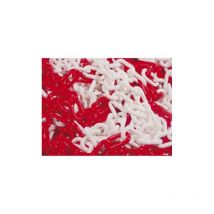 Chaine En Plastique 25m Rouge Blanche N°8 Taliaplast 530100 - Bricoman