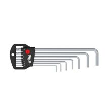 Wiha Jeu De Clés Mâles En Étui Classic Six Pans À Tête Sphérique 7 Pcs, Chromées Mat Sous Blister (03723) - Tecnomat