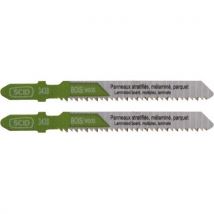 Lot 2 Lame Scie Sauteuse Bois 8 Tpi 80 Mm Accroche En T Coupe Droite Scid - Bricoman