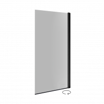Pare-baignoire Pivotant Verre Anticalcaire Et Aluminium 80 X 140 Noir - Bricoman