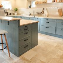 Travertin Pierre Naturelle Mur/sol Premier Choix Clair Premium Format Opus Romain Ep. 1,2cm (vendu Au M²) - Ligerio - Bricoman