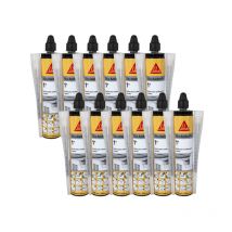 Lot De 12 Résines De Scellement Chimique Rapide Sika Anchorfix-1 Plus - Ton Pierre - 300ml - Bricoman