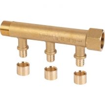 Collecteur 3 Sorties - Mf 3/4' - Avec Départ À Glissement Diamètre 16 Mm - Riquier - Bricoman