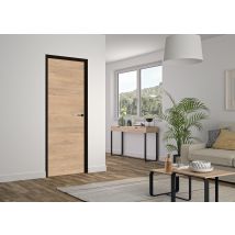 Bloc Porte Reversible Et Ajustable Rio - Huisserie Noire 830 - H 204 Cm X L 83 Cm - Bricoman