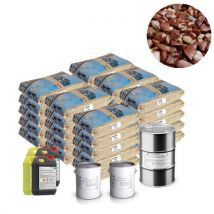 Moquette De Pierre - Kit Complet 50m² (38,25€/m²) - Teinte : Rouge - Creation Sud - Bricoman