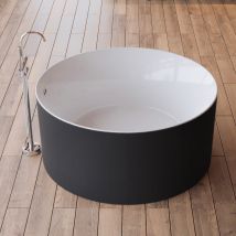 Baignoire Ilot Loom 2.0 130 Noire 130 X130 X58 Cm, By Spalina - Bricoman