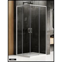 Porte De Douche Coulissante Avec Paroi Latérale - 70 X 70 X 200 - Chrome - Prime - Bricoman