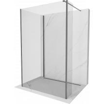 Mexen Kioto Paroi De Douche Walk-in 125 X 120 X 40 Cm, Transparent, Gun Metal - 800-125-120-221-95-00-040 - Bricoman