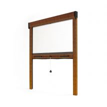Moustiquaire 125x160 Cm À Enroulement Vertical Pour Fenêtre Recoupable Avosdim Alu Luxe Chêne Dôré - Bricoman