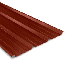 Tôle Bac Acier 0.50 Mm Couverture Métallique 2100x1000 Mm Axel Light | Rouge Tuile | Ral 8012 - Bricoman