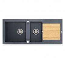 Évier À Encastrer Multifonction Katla 2 Bacs 118x50x20 Cm - Bricoman