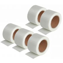 Lot De 5 Bandes Grillagées Adhésives Semin Pour Réaliser Les Joints Des Plaques De Plâtre En Association Avec Un Enduit - 20 M - Bricoman
