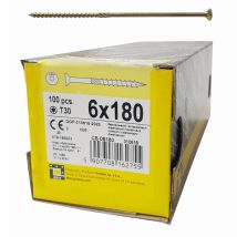 Boite De 100 Vis À Tête Fraisée 6 X 180, Empreinte Torx - Bricoman