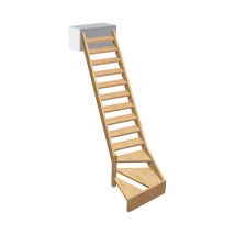 Escalier Quart-tournant Gauche Sapin, Normandie Kordo - Bricoman