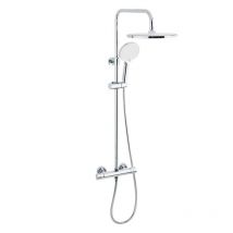 Swiss Aqua Technologies Colonne De Douche Xxl 250 Avec Mitigeur Thermostatique, Douchette 3 Jets, Chrome (satsstke) - Bricoman
