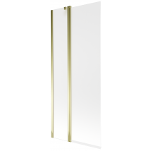 Paravent De Baignoire À Deux Panneaux Mexen Flip 80 X 150 Cm, Givré, Doré - 894-080-101-50-30 - Bricoman