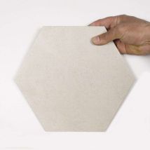 Carrelage Sol / Mur Hexagonal Effet Béton Gris Rift Hexagono Crema - Bricoman