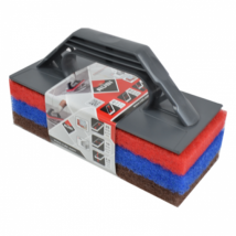 Support Avec 3 Abrasifs Mixtes 25cm (doux/moyen/fort) Rubi - Bricoman