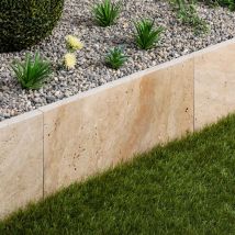 Bordure De Jardin Travertin Beige 61x40,6x3 Cm (à L'Unité) - Ro'ma Nature - Bricoman