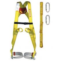 Harnais + Longe 1m + 2 Mousquetons Dorsal Et Frontal - Bricoman