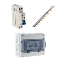 Peigne 13 Modules + Coffret Électrique 8 Modules + Disjoncteur Phase Neutre 10a - 3ka - Zenitech - Bricoman