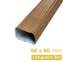 Tuyau De Descente Rectangulaire Cuivre 60 X 80 En Aluminium L.3 M Aluhome - Bricoman