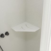 Tablette D'Angle Murale De Douche En Inox Swag L.195mm - Blanc Mat - Bricoman