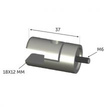 Connecteur Pince Pour Profil 18x12mm Pour Tube Carré - Longueur 37mm - Inox 304 - Bricoman