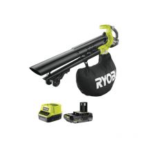 Pack Ryobi Souffleur Aspiro-broyeur Obv18 - 18v One+ Brushless - 1 Batterie 2.0ah - 1 Chargeur Rapide - Bricoman