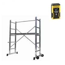 Echafaudage Domestique : Hauteur De Travail Max 2.90m + Télémètre Laser Stanley - 205700-laser - Bricoman