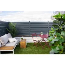 Kit Depart Cloture Pvc 7016 Long. 1m50 Haut. 1m30 - Idéale Pour Jardin, Balcon Et Terrasse - Coupe-vent - Brise Vue Occultant. - Bricoman