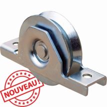 Roue À Encastrer Pour Portail Coulissant - Gorge Triangulaire - Ø50mm - Jusqu'à 100kg - Acier Zingué - Tecnomat