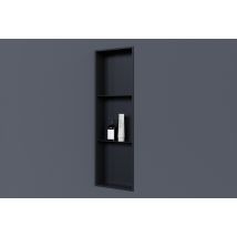 Bernstein - Niche Murale De Douche Avec Rebords, Étagère Encastrable Douche Acier Inox Avec Compartiments - 90x30x10cm - Nt309010x Noir - Bricoman