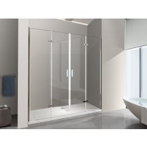 Nala - Porte De Douche Pliante Avec Ouverture À Quatre Porte H 190 - 118-121,5 Cm - Bricoman