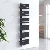 Emke Sèche-serviettes À Eau Chaude Panneau Plat, Sèche-serviettes Connexion Latérale Pour, Noir 1599x400mm 684watts - Bricoman