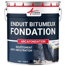 Enduit Bitumineux Pour Fondations Murs Enterrés - Arcafondation - 20 Kg Noir - Arcane Industries - Bricoman