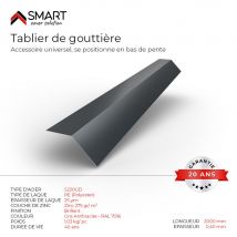 Tablier De Gouttière - Bac Acier - Tôle De Couverture - Toiture - H12 Gris Anthracite Ral 7016 L=2m - Bricoman