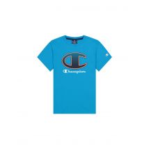 Camiseta champion crewneck big logo boy blue