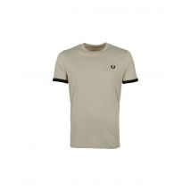 Camiseta fred perry ringer beige hombre