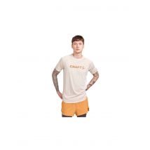 Camiseta de running craft core essence logo hombre ecru