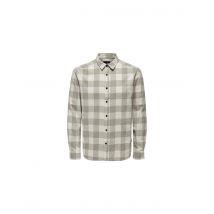 Camisa only & sons gudmund checked hombre antique white