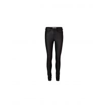 Pantalones vero moda seven nwsmooth coated black mujer