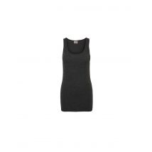 Camiseta vero moda maxi myoft long tank dark grey melange mujer