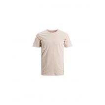 Camiseta jack and jones eorganic basic o-neck moonbeam hombre