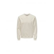 Sudadera only & sons onsdan unshed reg crew neck antique white ho
