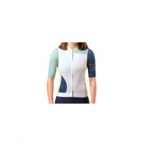 Maillot de ciclismo hemon prestiggio m/c blanco mujer