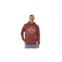 Sudadera rip curl stapler hood hombre burdeos
