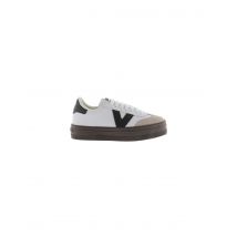 Zapatillas victoria barcelona ciclista efecto piel mujer blanco