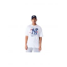 Camiseta new era mlb food grphc os new york yankees blanco hombre