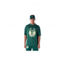 Camiseta new era nba panel os milwaukee bucks verde hombre